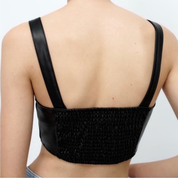 Zara leather crop top - Picture 2 of 6